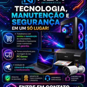 Manutenção de impressoras, Notebooks e computadores