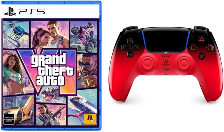 Bundle GTA VI PlayStation 5 + Controle sem fio PlayStation DualSense™ Techno Red